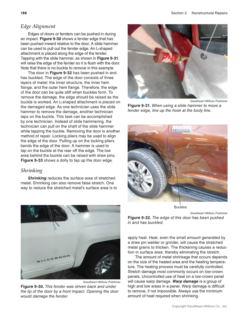 Auto Collision Repair and Refinishing 3e, Online Textbook page 188