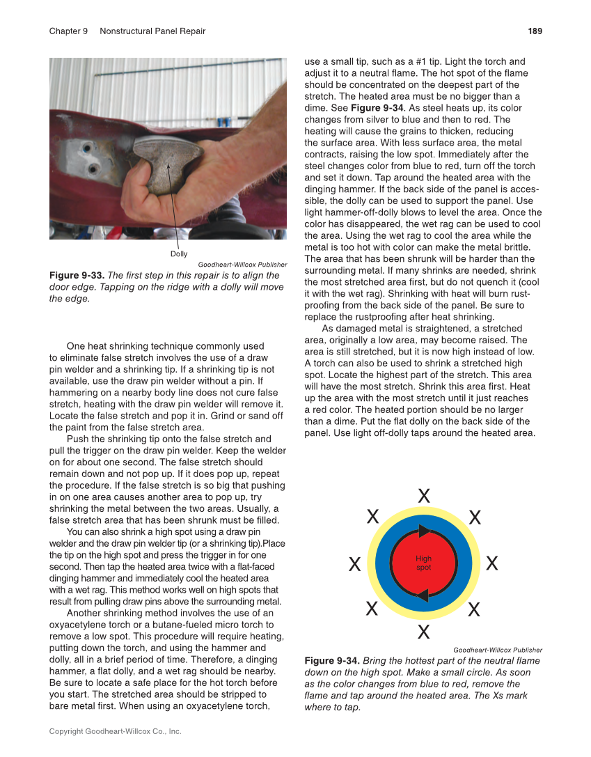 Auto Collision Repair and Refinishing 3e, Online Textbook page 189