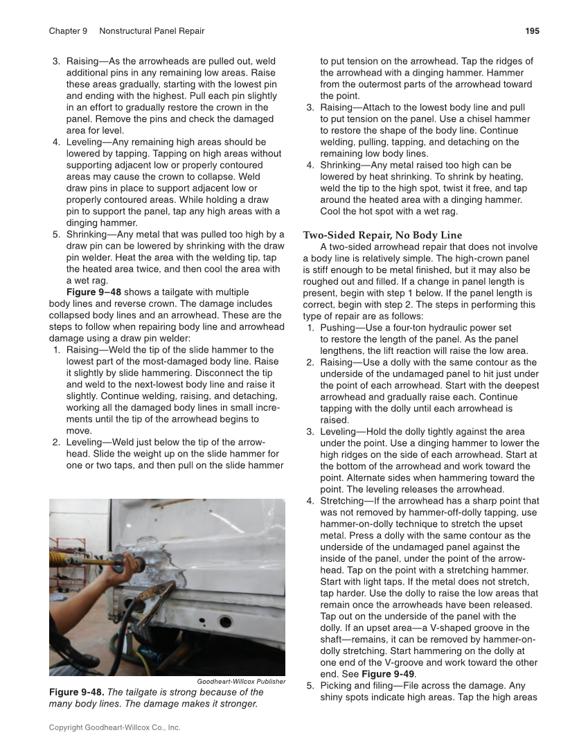 Auto Collision Repair and Refinishing 3e, Online Textbook page 195