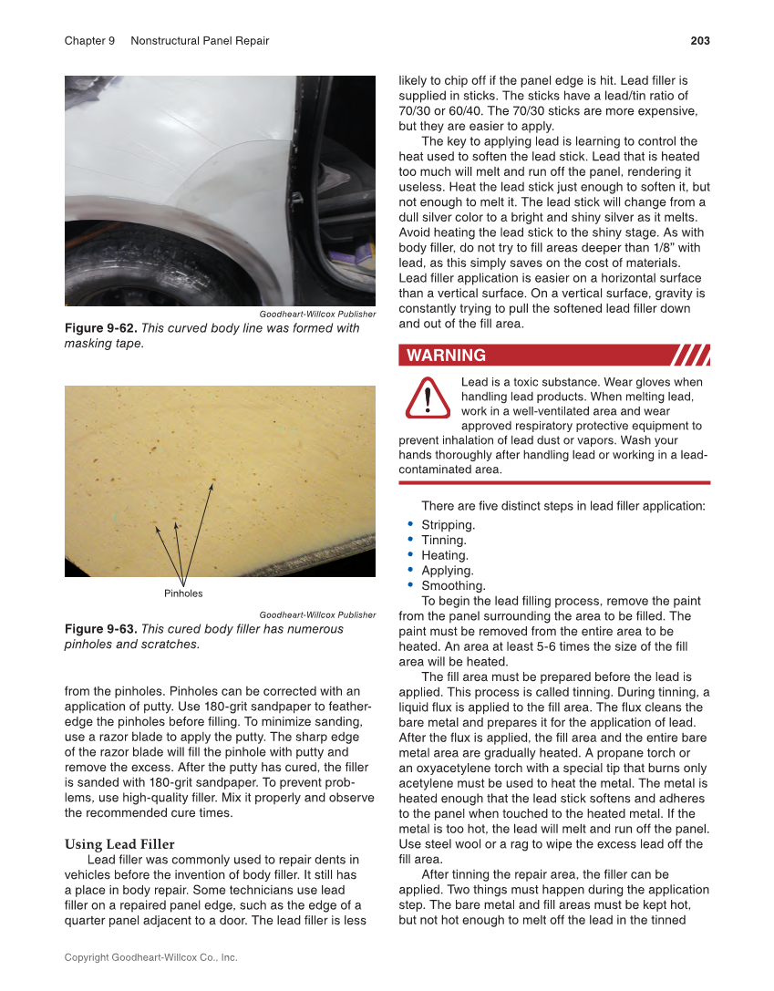 Auto Collision Repair and Refinishing 3e, Online Textbook page 203