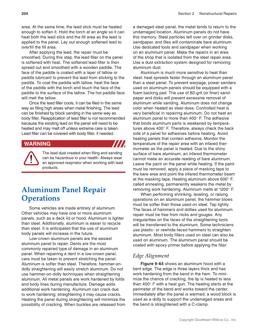 Auto Collision Repair and Refinishing 3e, Online Textbook page 204