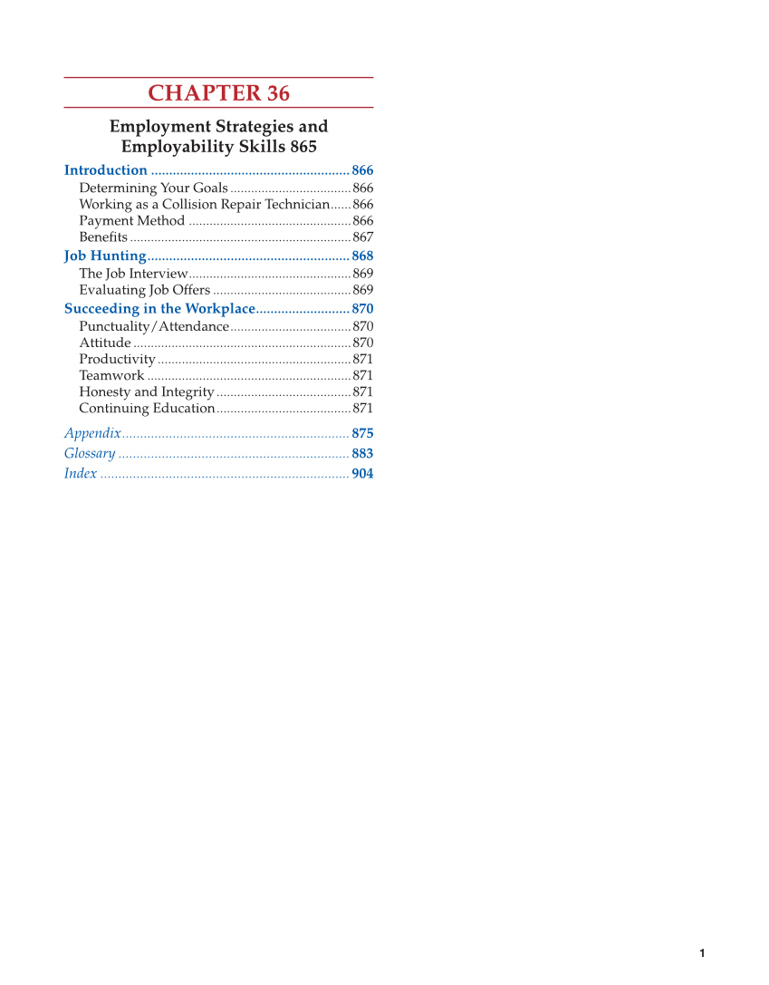 Auto Collision Repair and Refinishing 3e, Online Textbook page 1