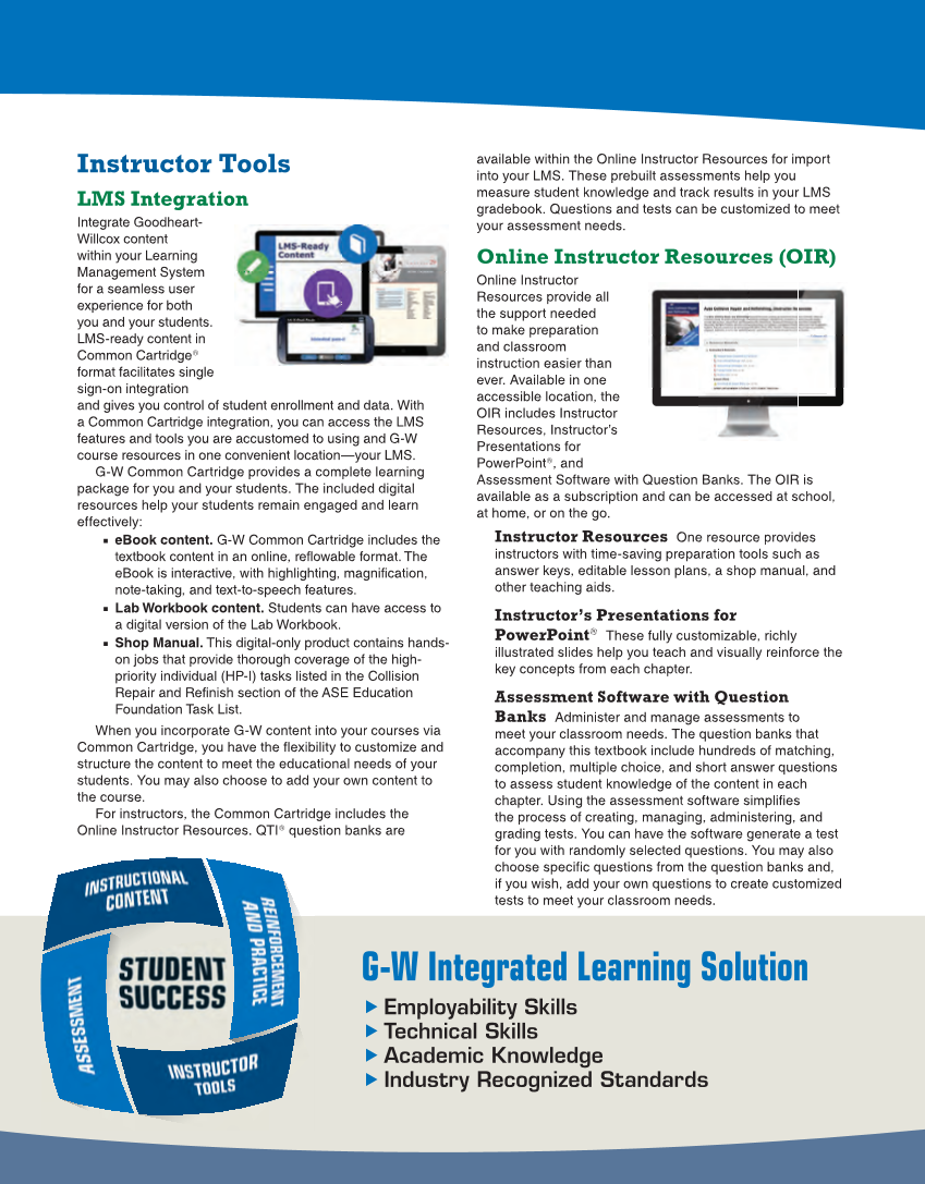 Auto Collision Repair and Refinishing 3e, Online Textbook page ix
