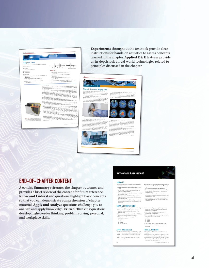 Electricity and Electronics, 11th Edition page xi