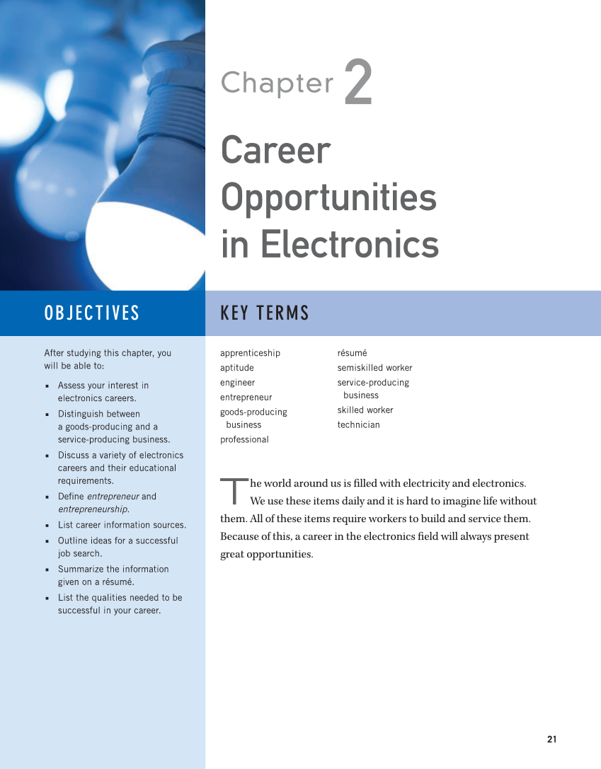 Electricity and Electronics, 11th Edition page 21