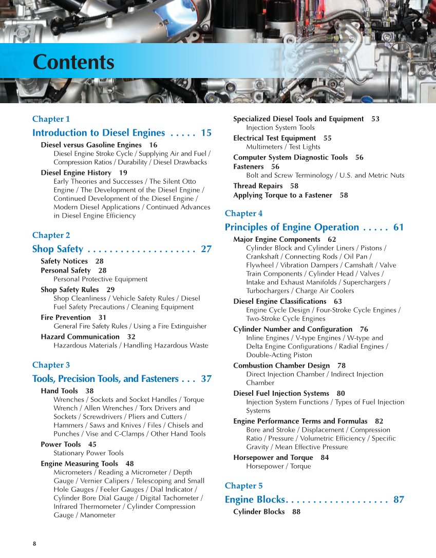 Diesel Engine Technology 9e page 8