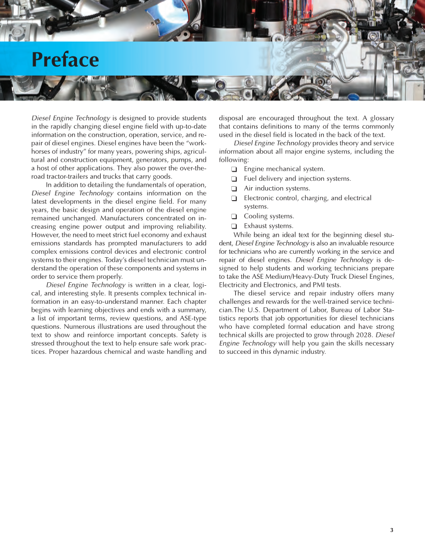 Diesel Engine Technology 9e page 3