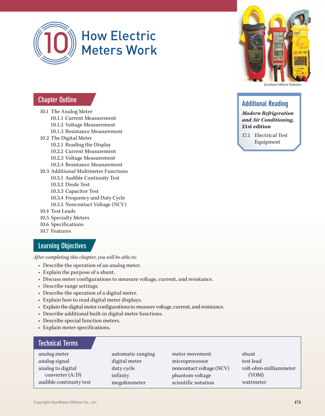 Essential Electrical Skills for HVACR: Theory and Labs, Textbook page 171
