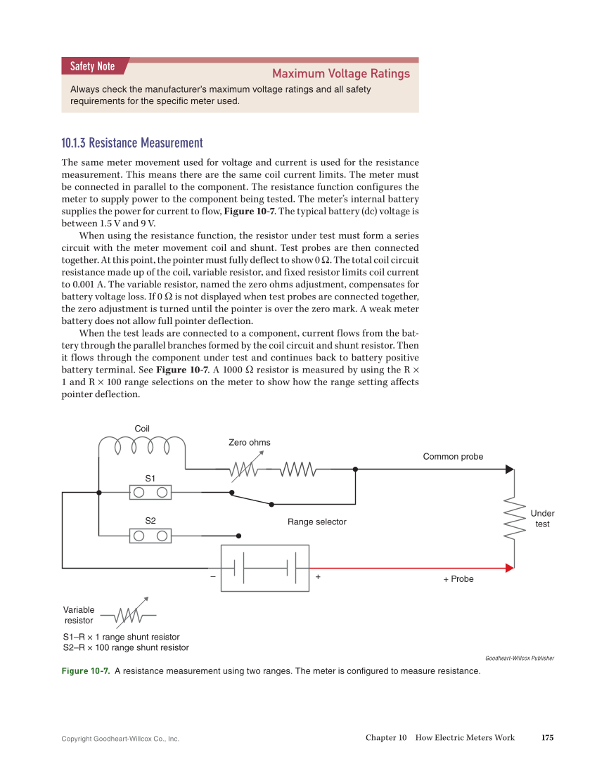 Essential Electrical Skills for HVACR: Theory and Labs, Textbook page 175
