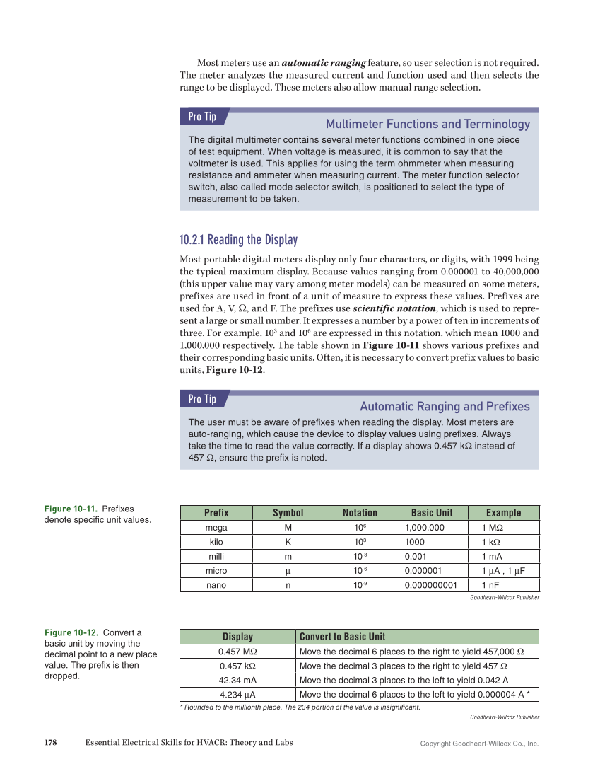 Essential Electrical Skills for HVACR: Theory and Labs, Textbook page 178