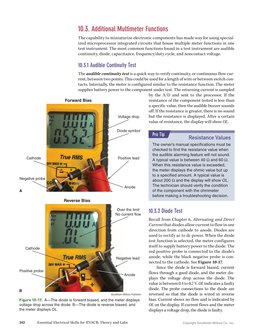 Essential Electrical Skills for HVACR: Theory and Labs, Textbook page 182
