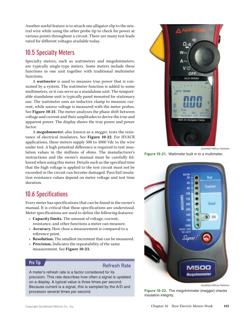 Essential Electrical Skills for HVACR: Theory and Labs, Textbook page 185