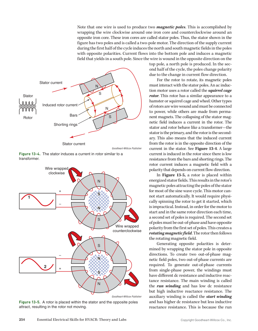 Essential Electrical Skills for HVACR: Theory and Labs, Textbook page 254