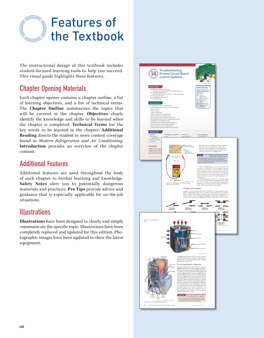 Essential Electrical Skills for HVACR: Theory and Labs, Textbook page viii