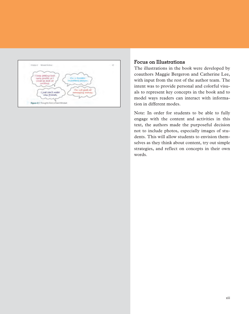 Approaching College with Purpose, Textbook page xiii