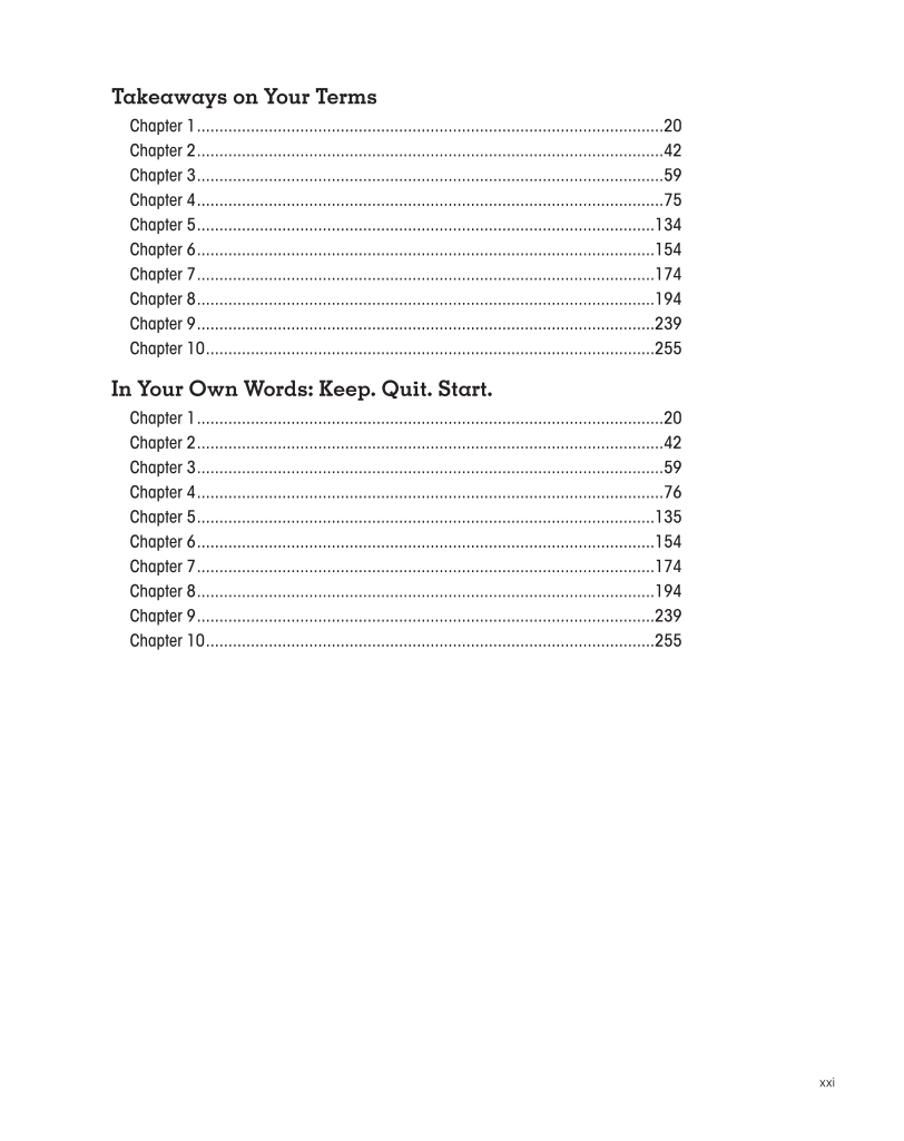 Approaching College with Purpose, Textbook page xxi