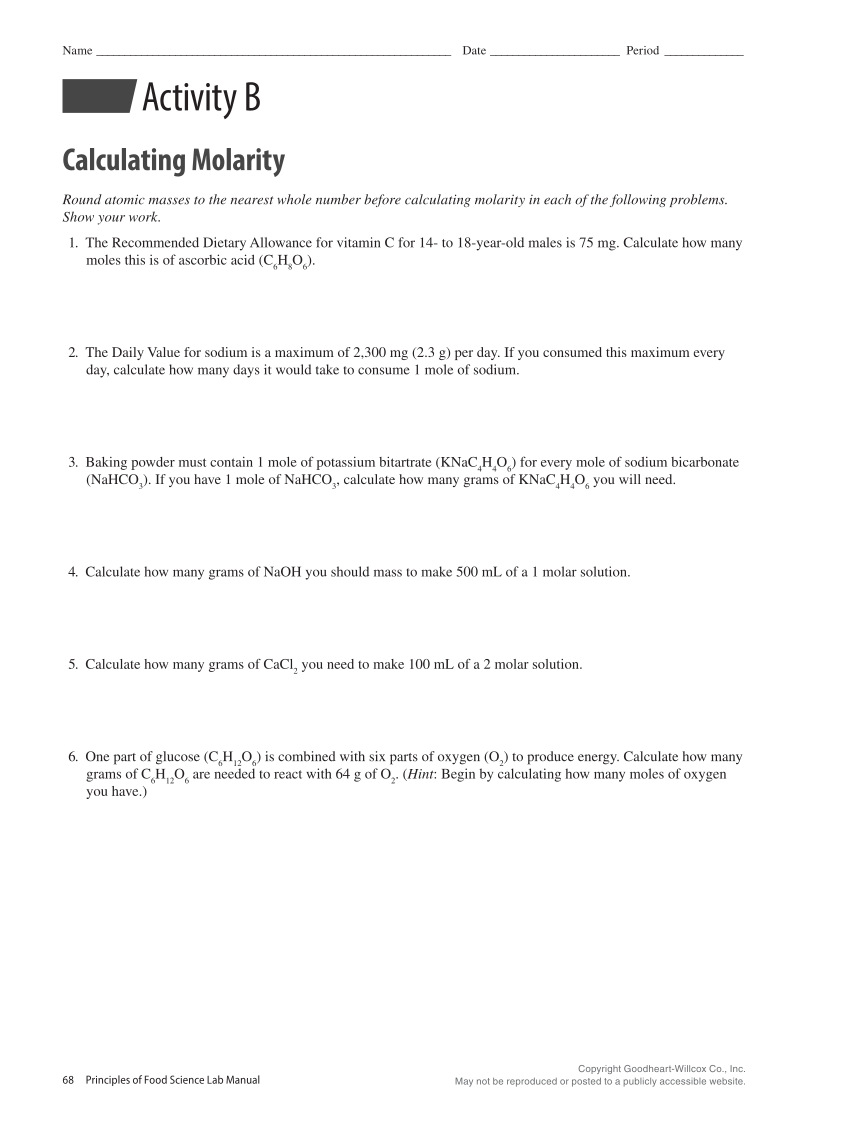 Principles of Food Science 5e, Lab Manual page 68