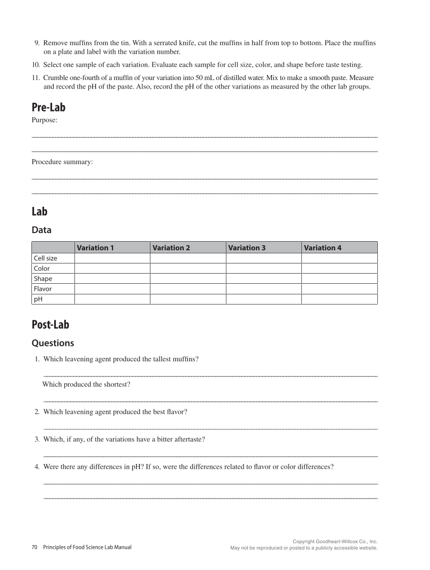 Principles of Food Science 5e, Lab Manual page 70