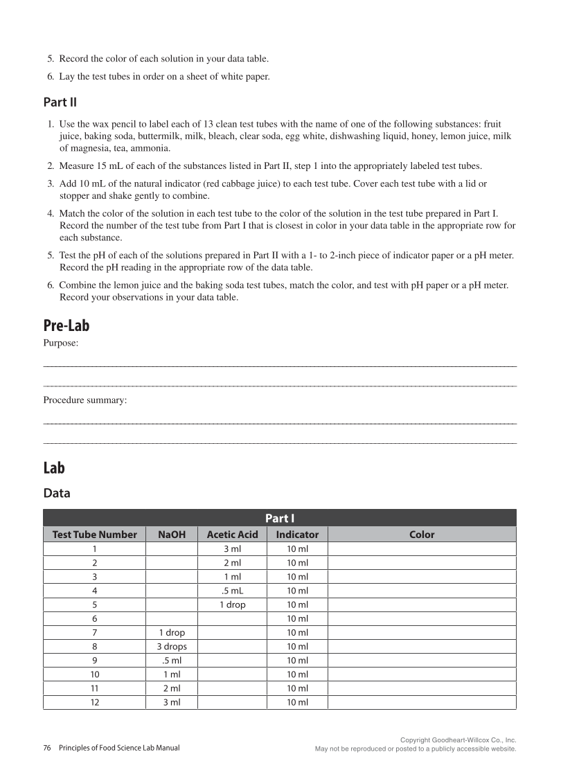 Principles of Food Science 5e, Lab Manual page 76