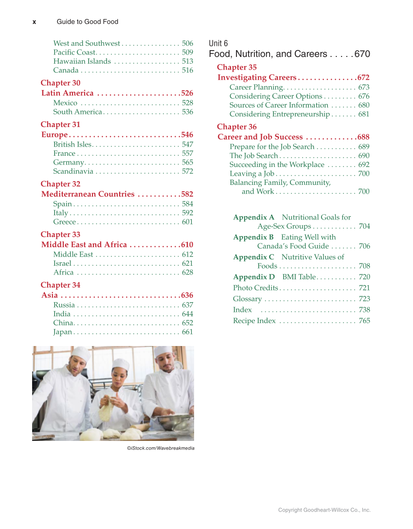 Guide to Good Food: Nutrition and Food Preparation, 14th Edition page x