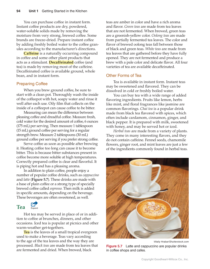 Guide to Good Food: Nutrition and Food Preparation, 14th Edition page 94