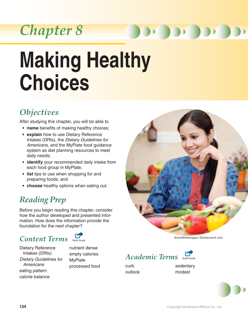 Guide to Good Food: Nutrition and Food Preparation, 14th Edition page 134