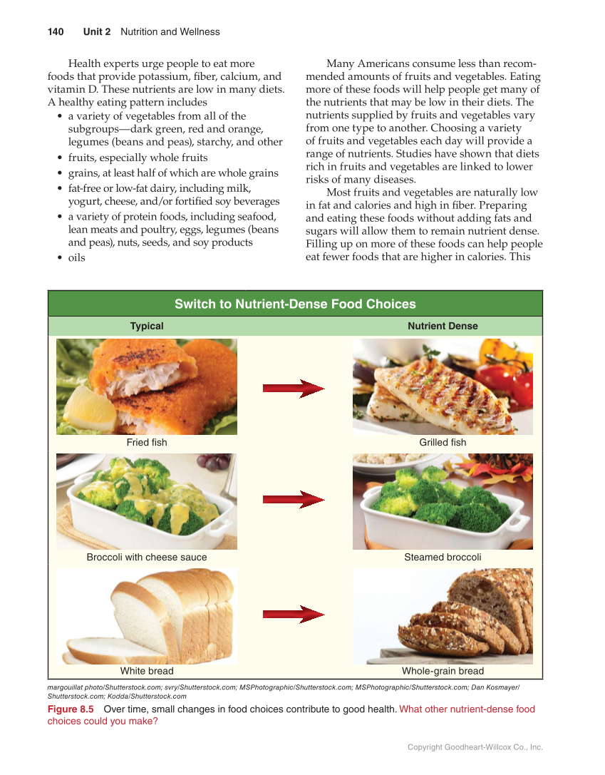 Guide to Good Food: Nutrition and Food Preparation, 14th Edition page 140