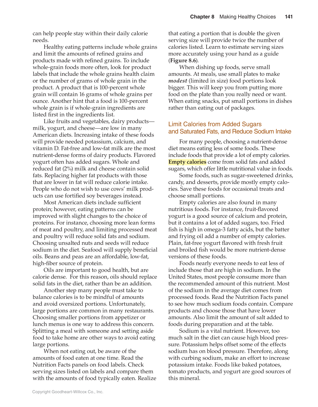 Guide to Good Food: Nutrition and Food Preparation, 14th Edition page 141