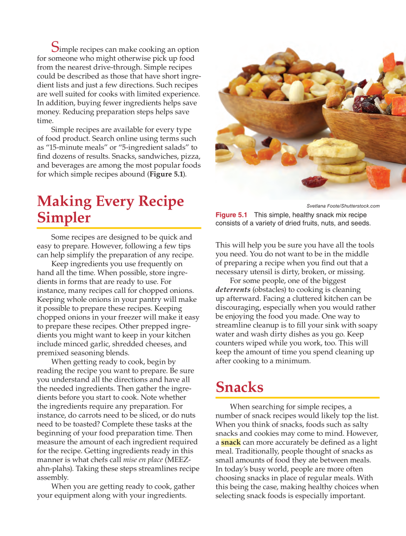 Guide to Good Food: Nutrition and Food Preparation 15e, Textbook page 87