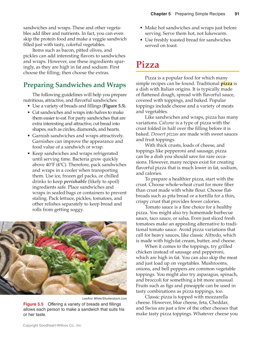 Guide to Good Food: Nutrition and Food Preparation 15e, Textbook page 91
