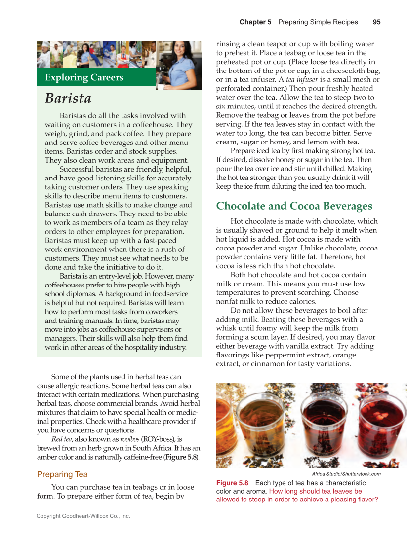 Guide to Good Food: Nutrition and Food Preparation 15e, Textbook page 95