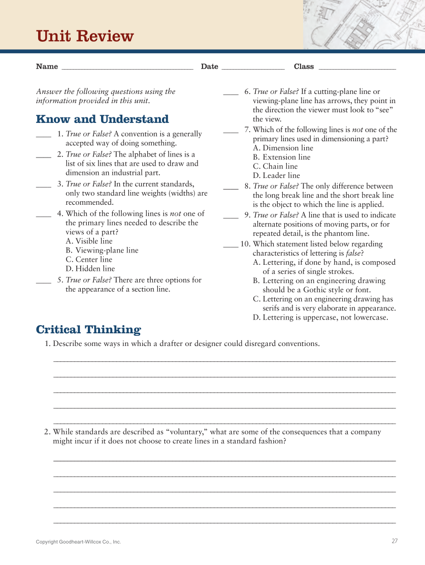 Print Reading for Industry 11e, Online Textbook page 27