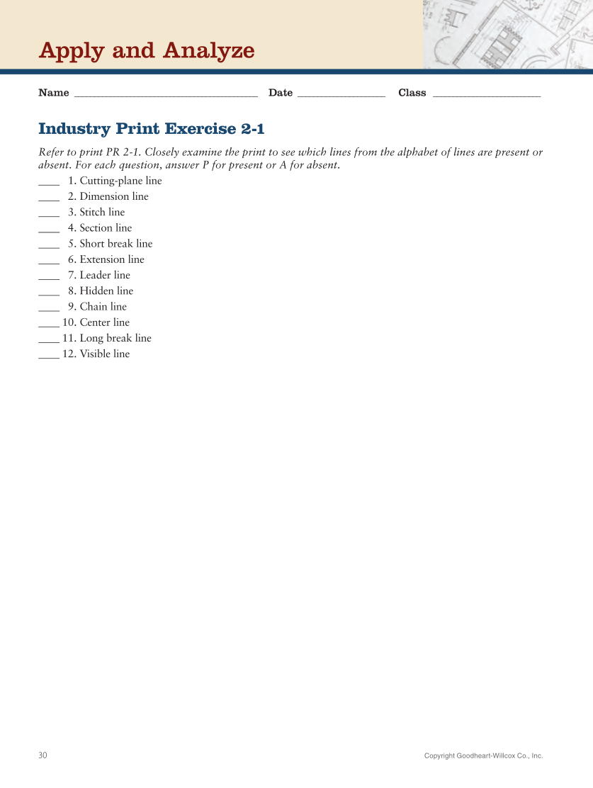 Print Reading for Industry 11e, Online Textbook page 30