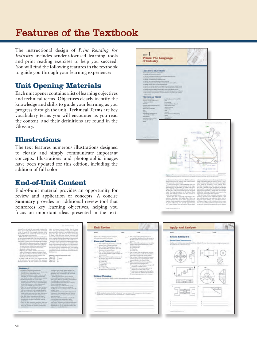 Print Reading for Industry 11e, Online Textbook page viii