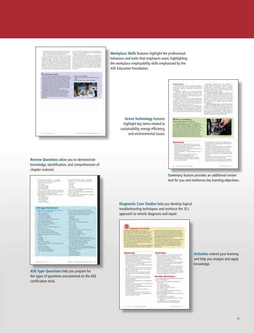 Modern Automotive Technology 10e, Textbook page xi