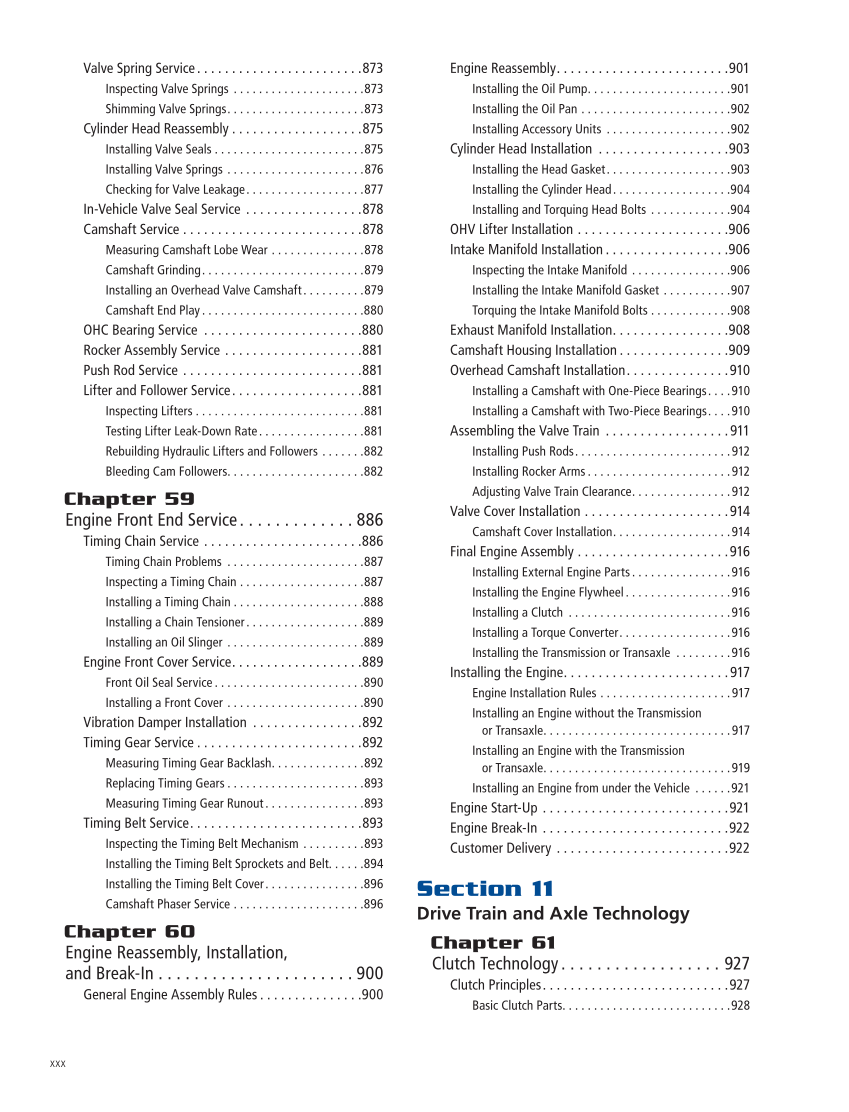 Modern Automotive Technology 10e, Textbook page xxx