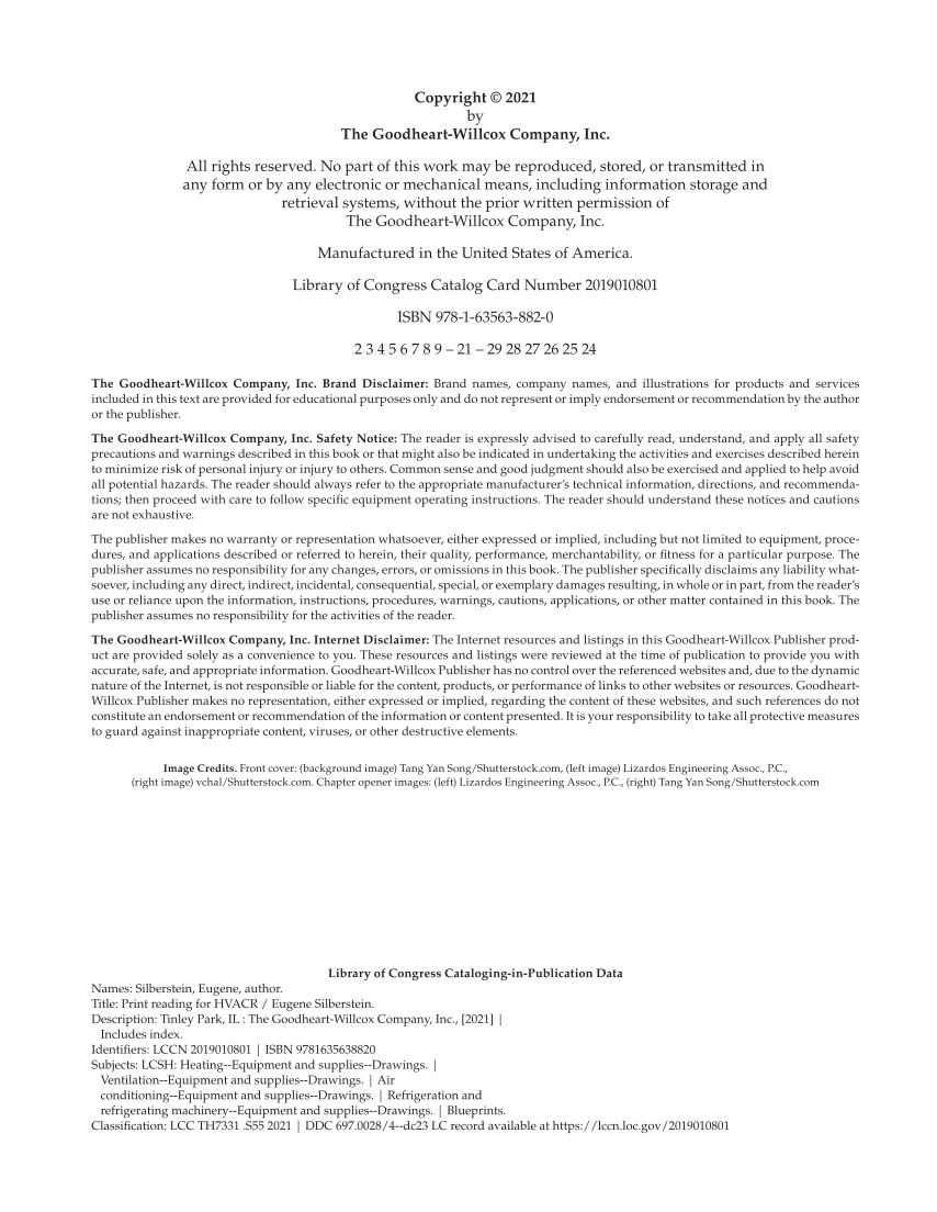 Print Reading for HVACR, 1st Edition page ii