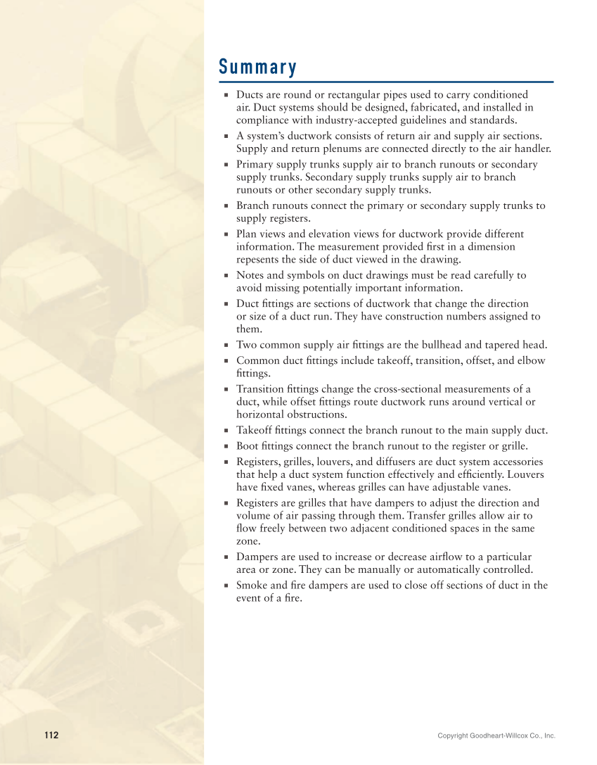 Print Reading for HVACR, 1st Edition page 112