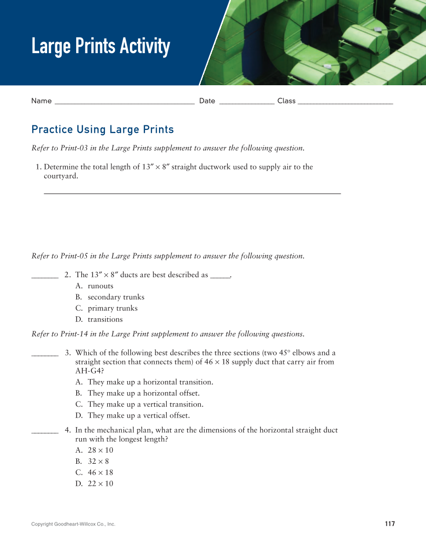 Print Reading for HVACR, 1st Edition page 117