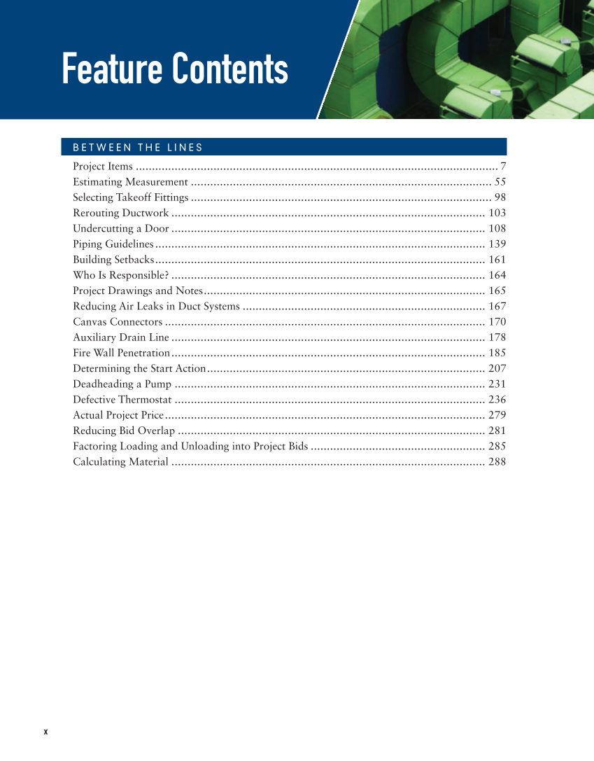 Print Reading for HVACR, 1st Edition page x