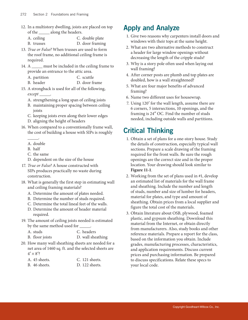 Modern Carpentry 13e, Textbook page 272
