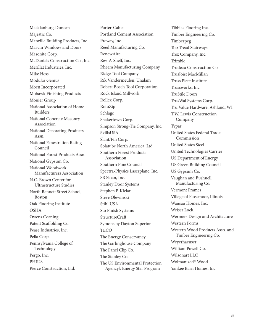 Modern Carpentry 13e, Textbook page vii