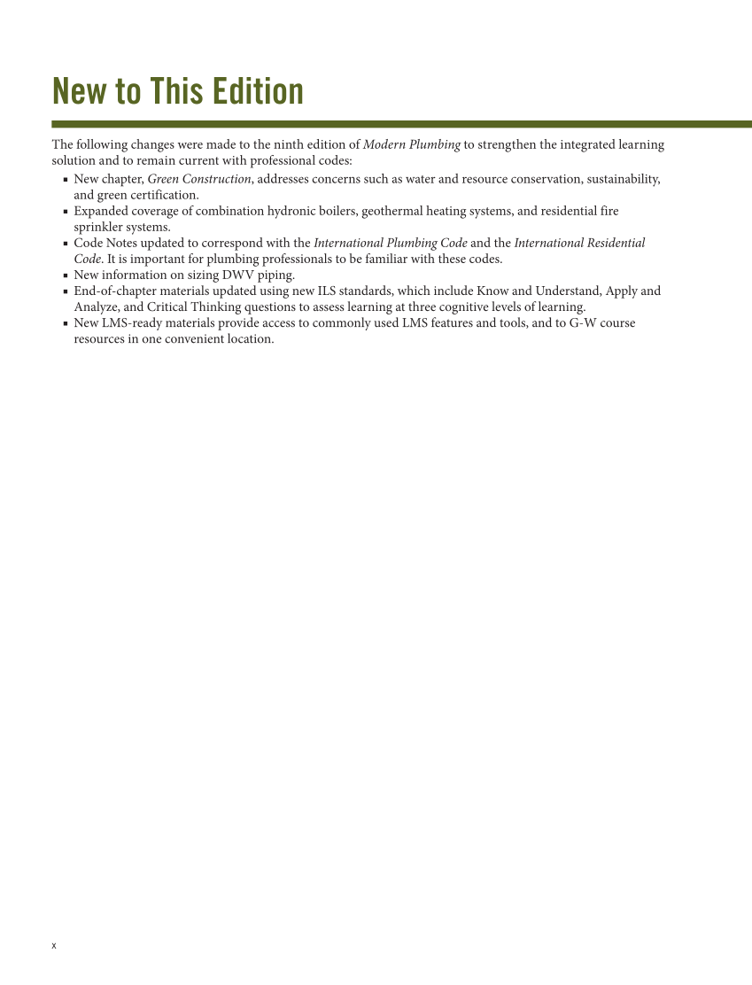 Modern Plumbing 9e page x