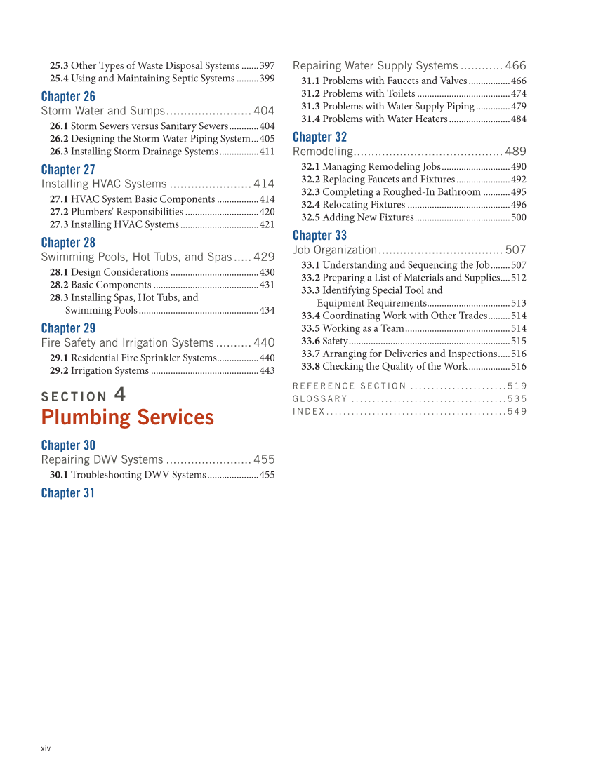 Modern Plumbing 9e page xiv