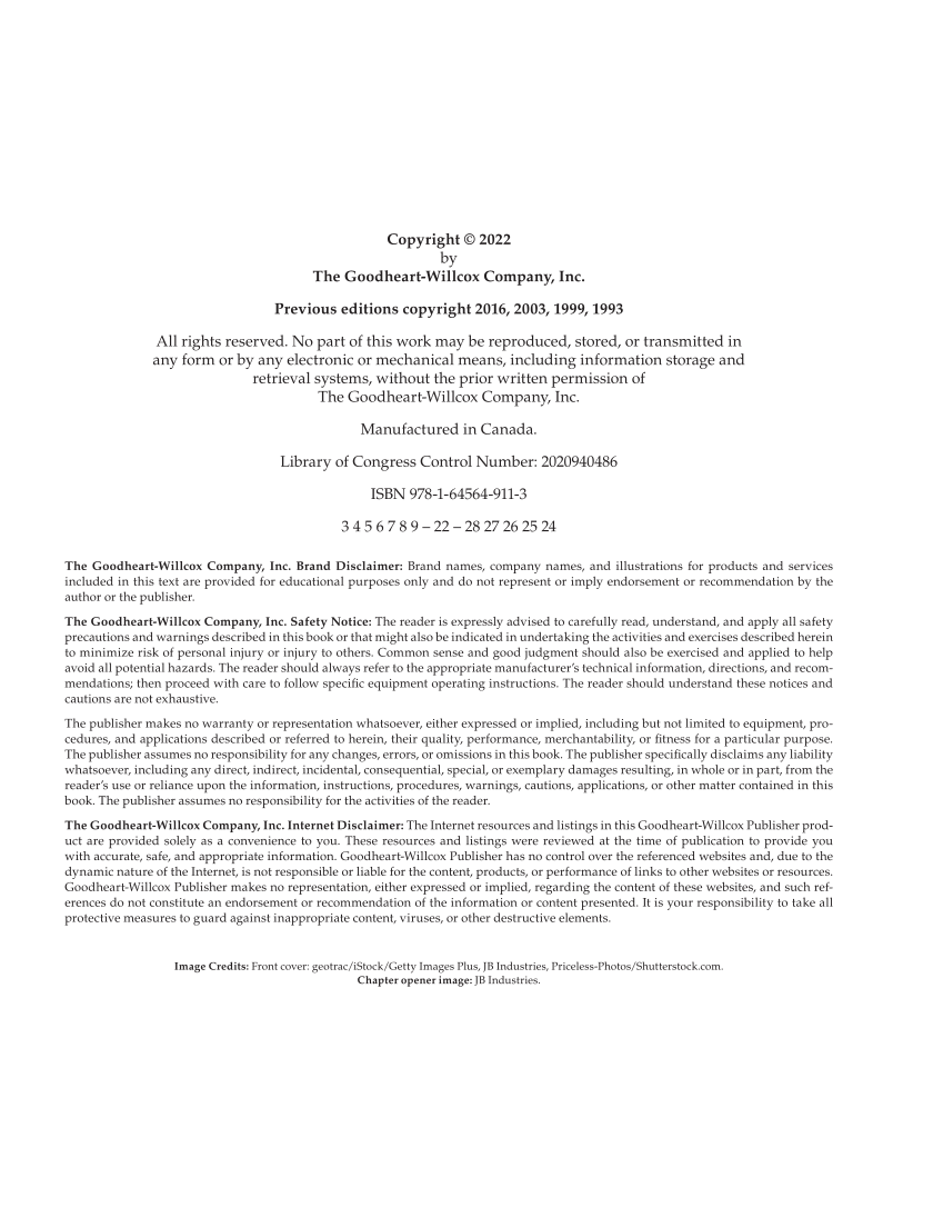 Heating and Cooling Essentials 5e, Textbook page ii
