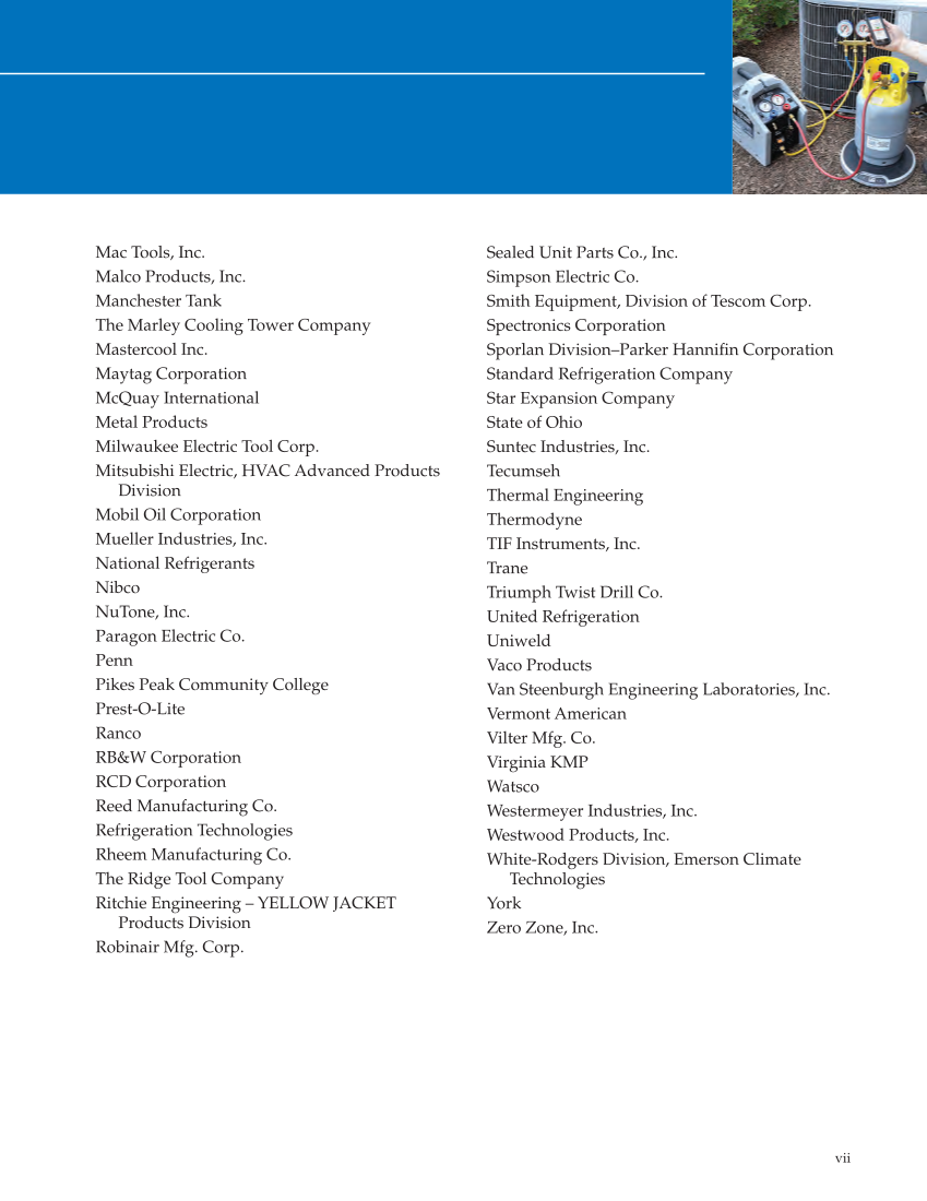 Heating and Cooling Essentials 5e, Textbook page vii