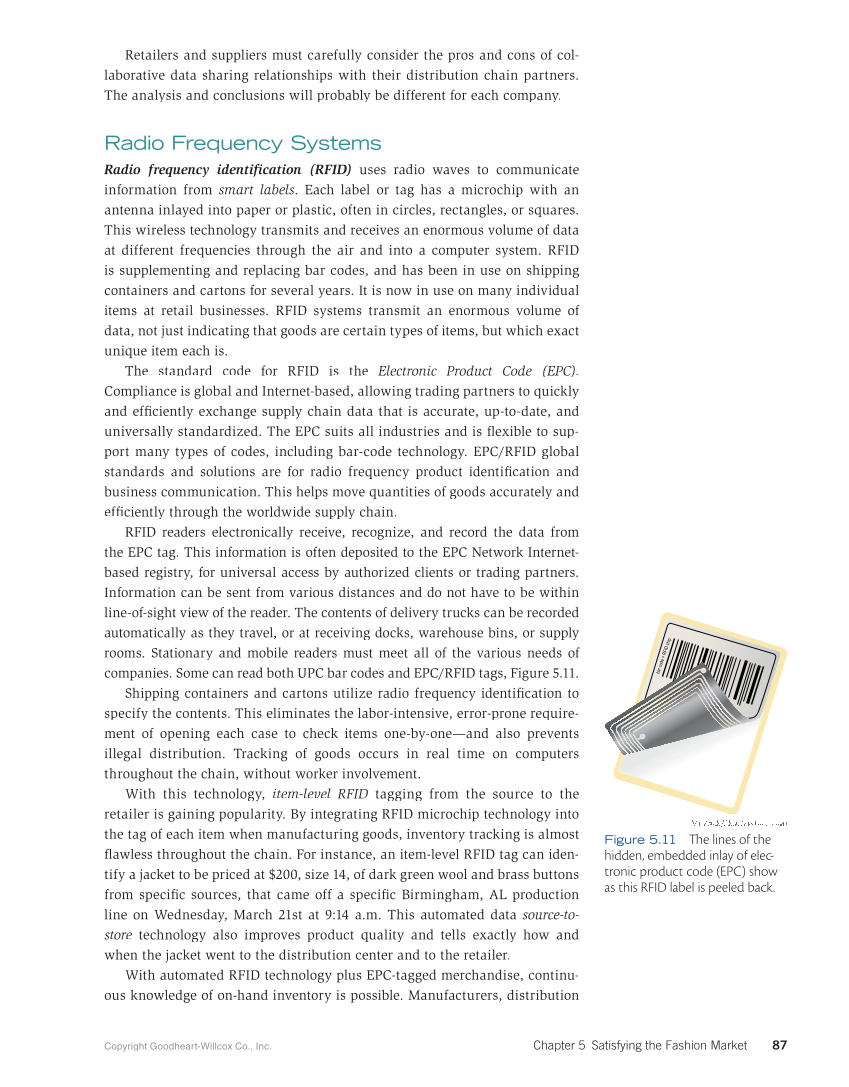 Fashion Marketing & Merchandising, 5th Edition page 87