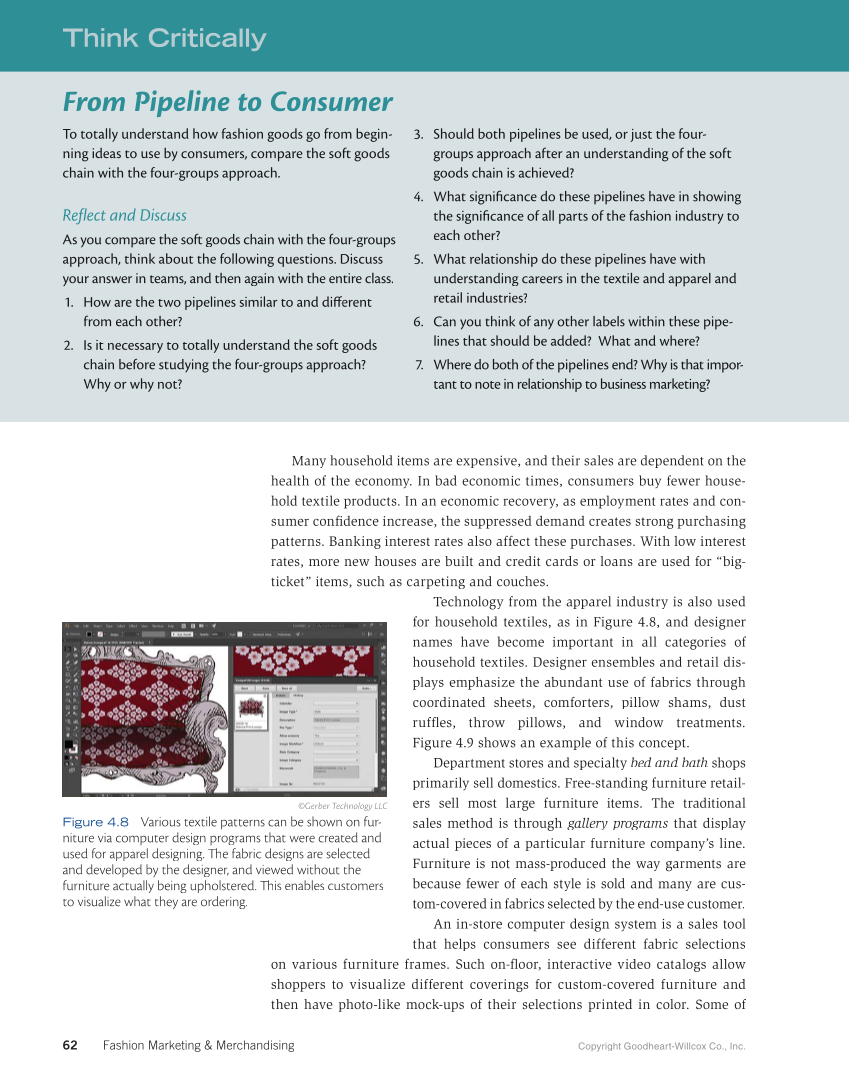 Fashion Marketing & Merchandising, 5th Edition page 62