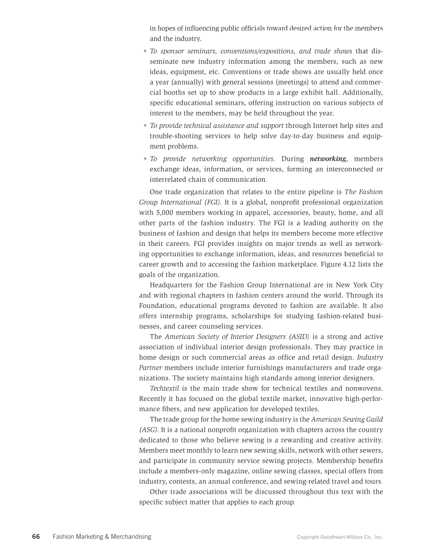 Fashion Marketing & Merchandising, 5th Edition page 66