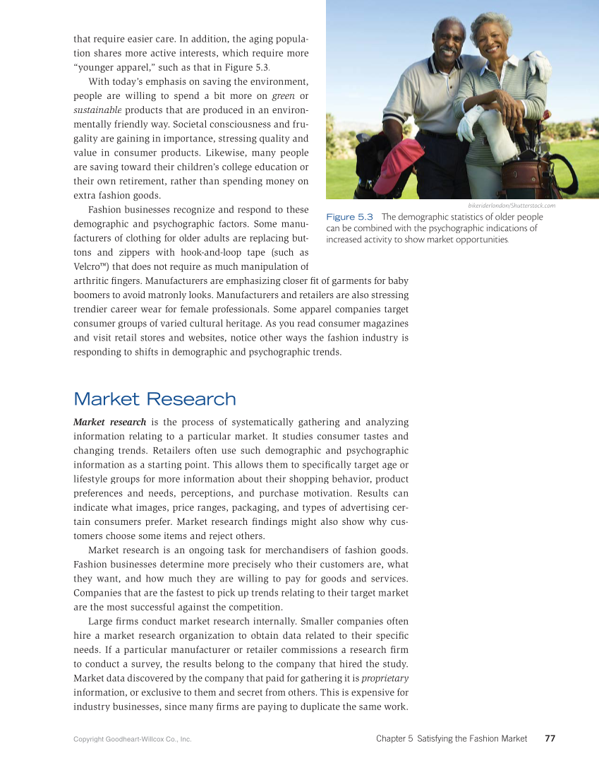Fashion Marketing & Merchandising, 5th Edition page 77